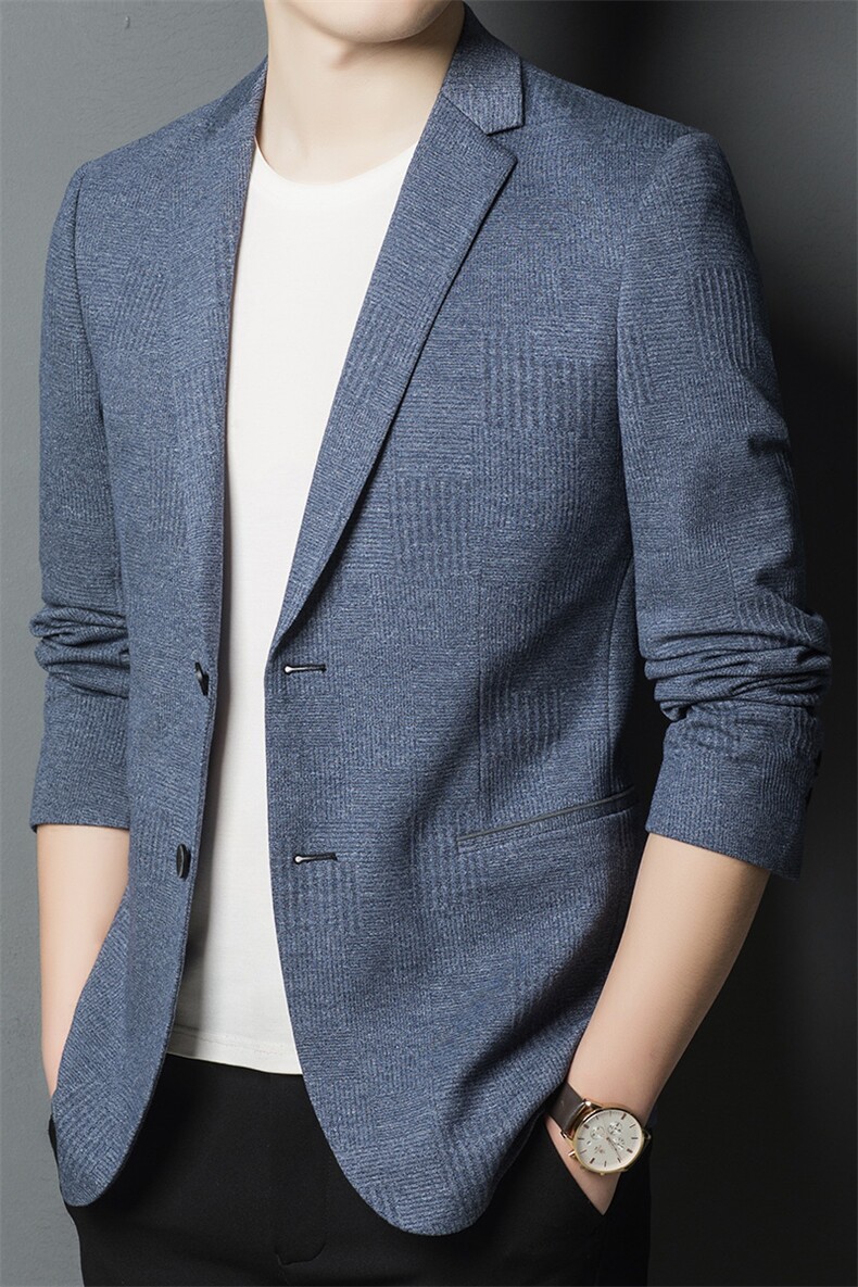 西服男秋季潮款休闲商务小西服上衣中年男士单西外套ASD2236-P190，男装西服，电商B212（原钱塘6029）