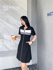 小众拼色Polo连衣裙，女装连衣裙，天使公主