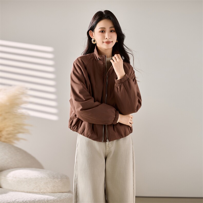 2025秋冬装新款立领夹棉小外套,女装棉衣/棉服,梦芯尔