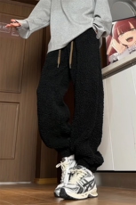 毛绒束脚裤男生休闲裤毛绒长裤KD563-P65，男装休闲裤，电商D312-1