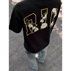 【有货】DT3060-特批32山茶花语纯棉刺绣t恤短袖男新款，男装T恤，星座603-2