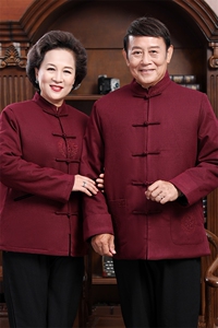 高品质中老年爷爷奶奶装风唐装棉服盘扣棉袄外套加棉复古棉衣图片