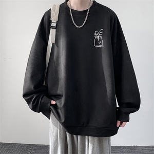 麂皮绒卫衣男大码重磅长袖t恤男 JW81430-P35图片