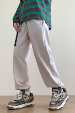 港风秋冬长裤宽松休闲扣带松紧腰束脚卫裤K23303-P40控58，男装休闲裤，星座717