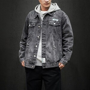 jk820-p85-限价128黑墙牛仔夹克肥仔秋款量足印花大码，男装夹克，星座103A