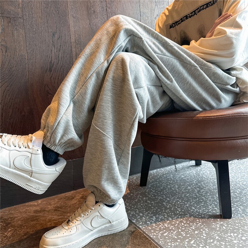 k1067-p35-限价49.9 现货港风中性大码卫裤束脚图片