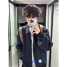 1506-1/JF0161/P49藏青色飞行员夹克秋季美式男生外套翻领棒球服1，男装夹克，星座1506-1