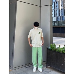 24年春夏季水洗高街vibe直筒宽松阔腿五色牛仔裤NZ2310-P55控78图片