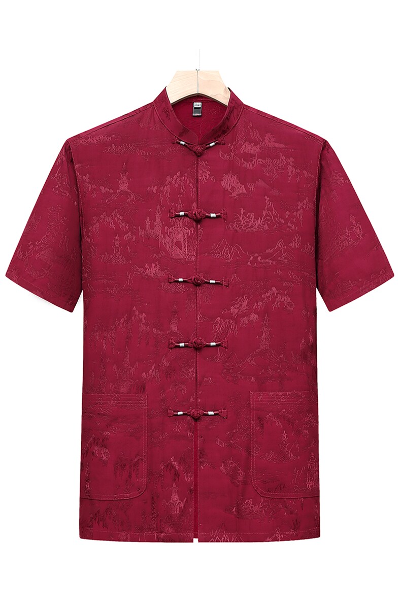 夏季唐装男士套装风中青年中式复古汉服新款TR2287-P140,男装休闲套装,星座1105-3