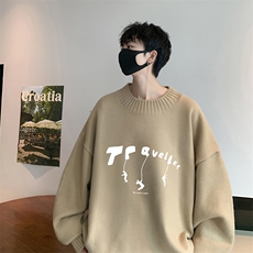 半高领毛衣男大码胖子针织衫毛线衣M18449-P45加绒款-P65，男装针织衫/毛衣，电商A040