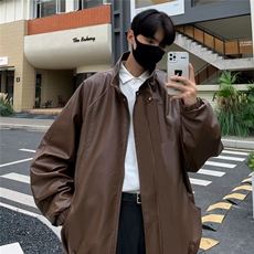 休闲秋季情侣机车服宽松上衣冲锋衣夹克个性男女皮衣外套W9286，男装夹克，星座1116A-1（原606A）
