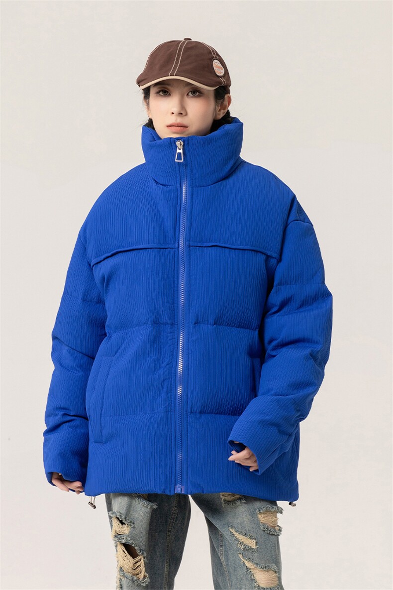 冬季新款钻石格潮流纯色立领加绒加厚羽绒服保暖外套ESY0211-P200,男装羽绒服,电商B306