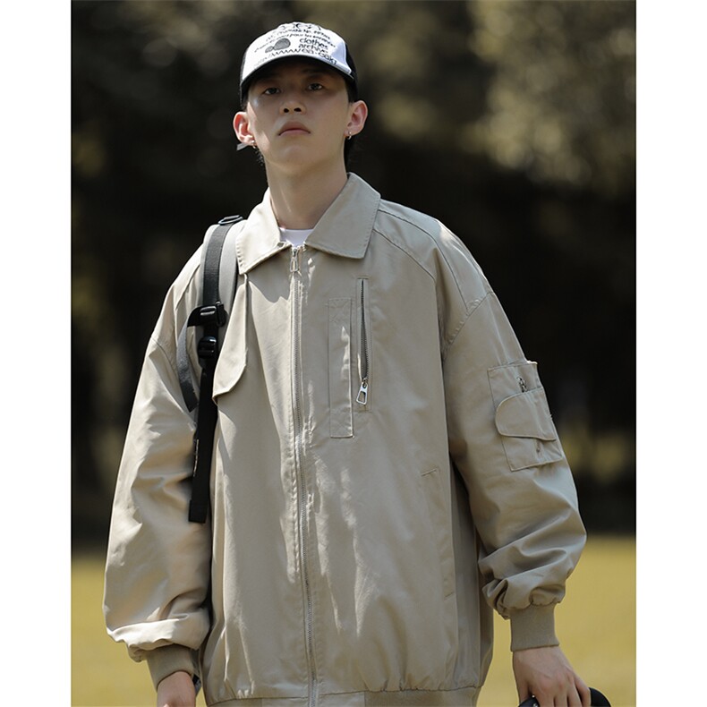 夹克男韩版潮流多口袋棒球服痞帅2023秋冬季新款ins外套W5078-P63,男装夹克,星座412-3