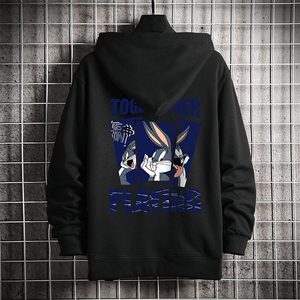 KS21234-P38  连帽开衫卫衣男运动外套大码班服 网格图片
