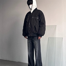 网图高街飞行员夹克棉服外套男冬季潮牌工装棒球棉服MY857-P105，男装夹克，星座1001-1