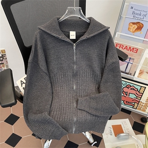 新款高领针织衫高品质北极绒拉链毛衣开衫男装外套MY415H-P62图片
