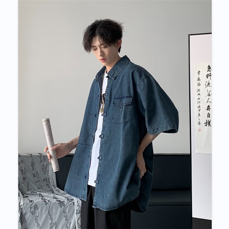 衬衫男士短袖韩版潮流高街帅气百搭2024夏季新款ins外套CY874-P57,男装衬衫,星座412-2