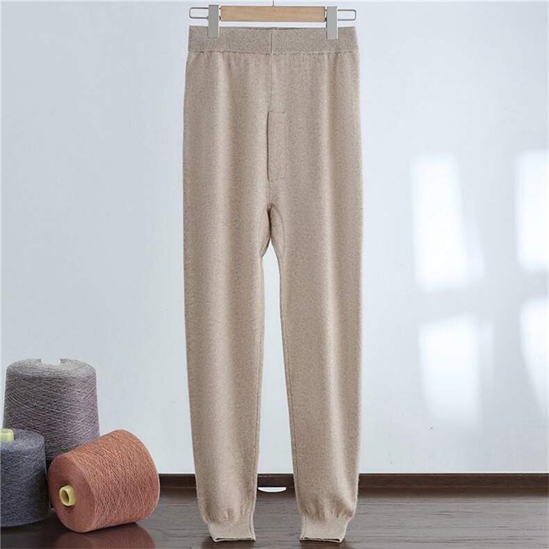 25年秋冬新款男士贴身内穿打底羊绒裤束脚秋裤保暖，男装休闲裤，达齐羊绒