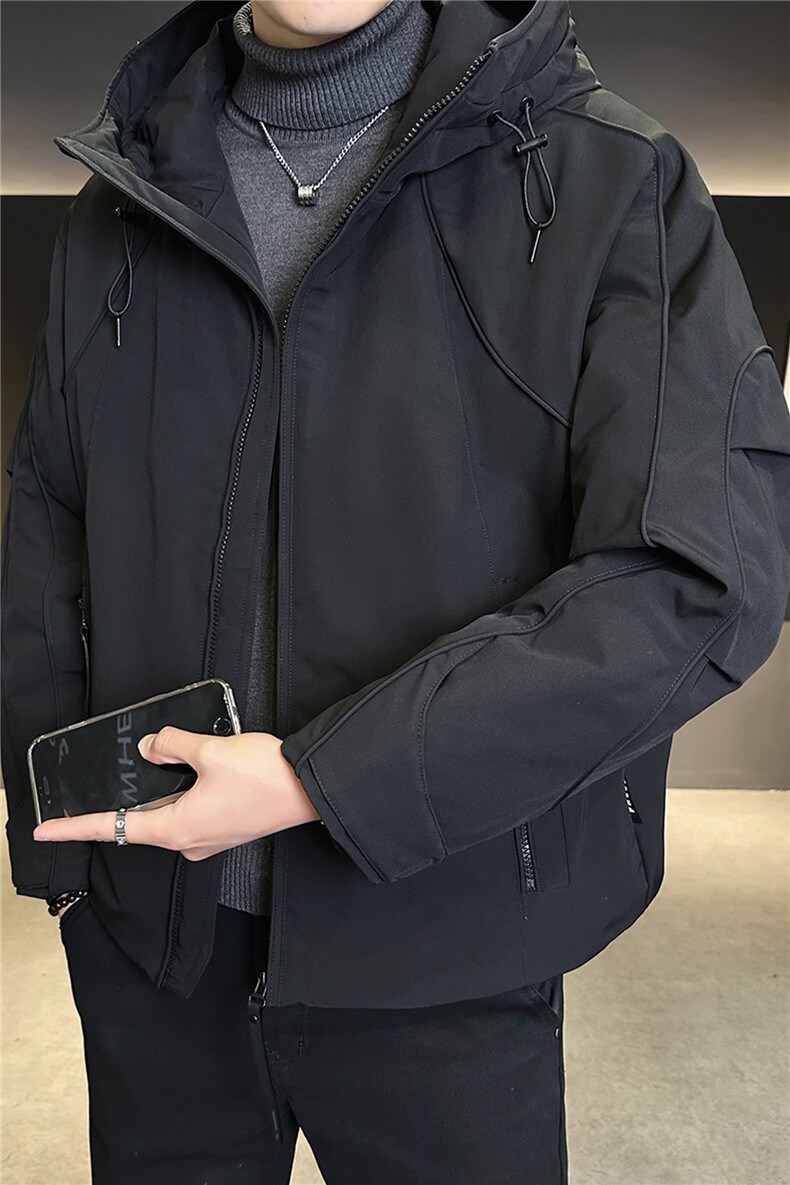 新标90绒工装男士羽绒服冬季2025新款连帽外套A313-8893-P295,男装羽绒服,电商A313