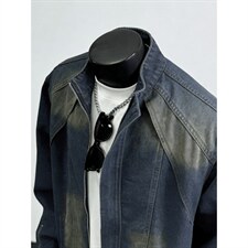 1506/QJK86250/P75美式复古解构水洗做旧黄泥染拼接宽松夹克潮，男装夹克，星座1506