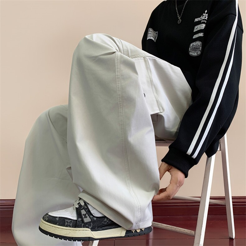 春秋凉感伞兵休闲工装裤男潮宽松户外冲锋阔腿长裤子YD00740/P55，男装工装外套，电商B316