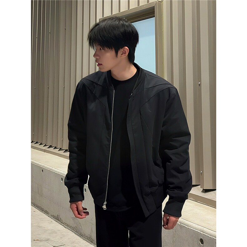 美式高街短款飞行夹克男款秋季高级感痞帅拉链工装外套立领棒球服，男装夹克，星座412-3