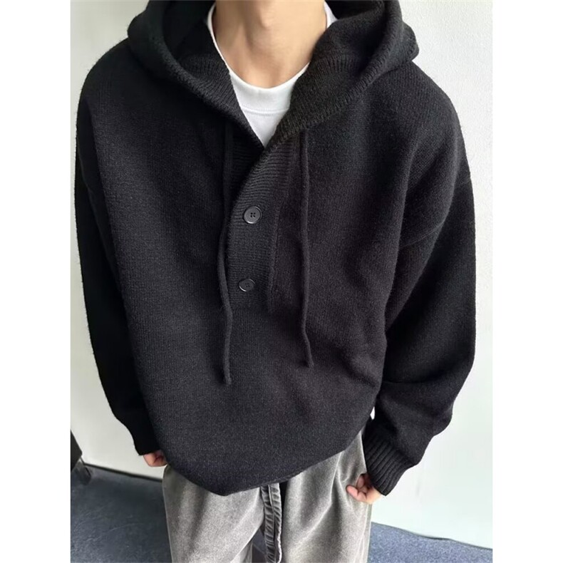 【005】宽松时尚羊毛开衫百搭拉链连帽毛衣外套A079-M1110-P49,男装针织衫/毛衣,电商A079