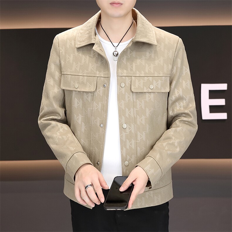 秋季直播男士商务休闲简约百搭潮流翻领夹克外套上衣7912P90,男装夹克,电商B226