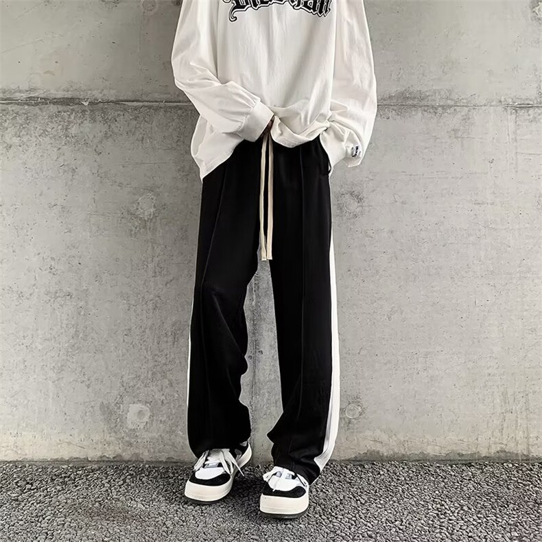 男春季新款港风休闲裤侧边折叠休闲裤R3010P45,男装休闲裤,星座1116-2