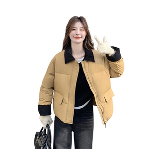 学院风今年流行羽绒服女2024冬季新款超好看加厚保暖白鸭绒面包服图片