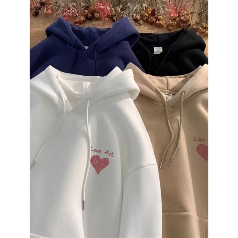 美式复古潮牌爱心形连帽卫衣25@秋冬休闲慵懒风上衣5236-P43网图，男装卫衣，电商B245