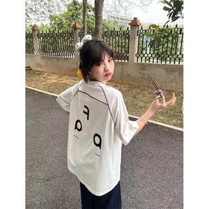 明线 印花 T恤短袖情侣宽松BT031-P28图片