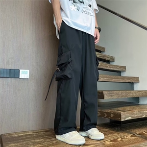 美式高街大口袋伐木工装裤男夏季新款文艺原宿潮流长裤K6544-P33图片