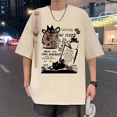 T801港风潮牌高街美式短袖T恤男夏季新款宽松半袖ins重磅纯棉体恤，男装T恤，星座304A-1