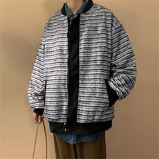 双面穿小香风学院夹克美式复古潮牌宽松休闲棒球服外套男WJ52-P68，男装夹克，星座1008-1