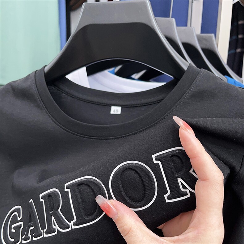时尚休闲男士圆领短袖t恤夏天薄款2023夏季新款打底衫上衣服体恤,男装T恤,电商B212（原钱塘6029）