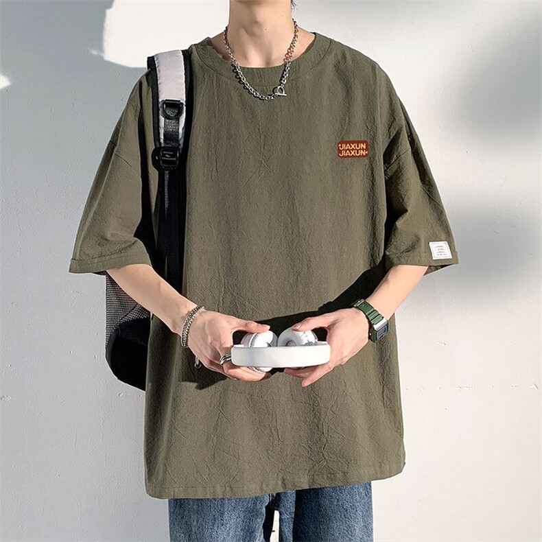 夏季短袖T恤潮流棉麻宽松半袖圆领体恤衫T3467-P22【特价】,男装T恤,电商A007