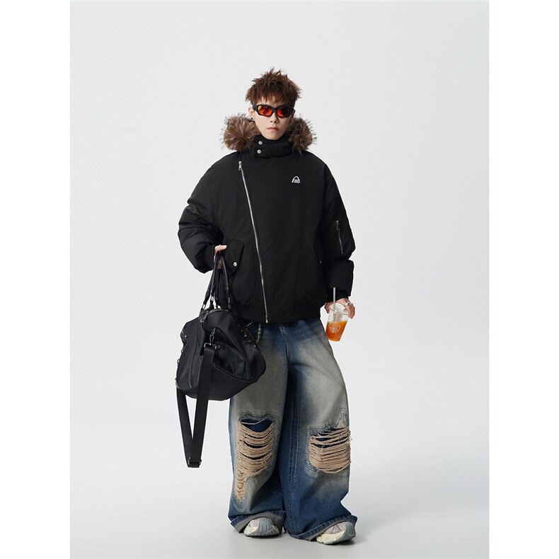 有90绒报告可拆卸毛领羽绒服派克服标90绒78197P268控428，男装羽绒服，星座227-7