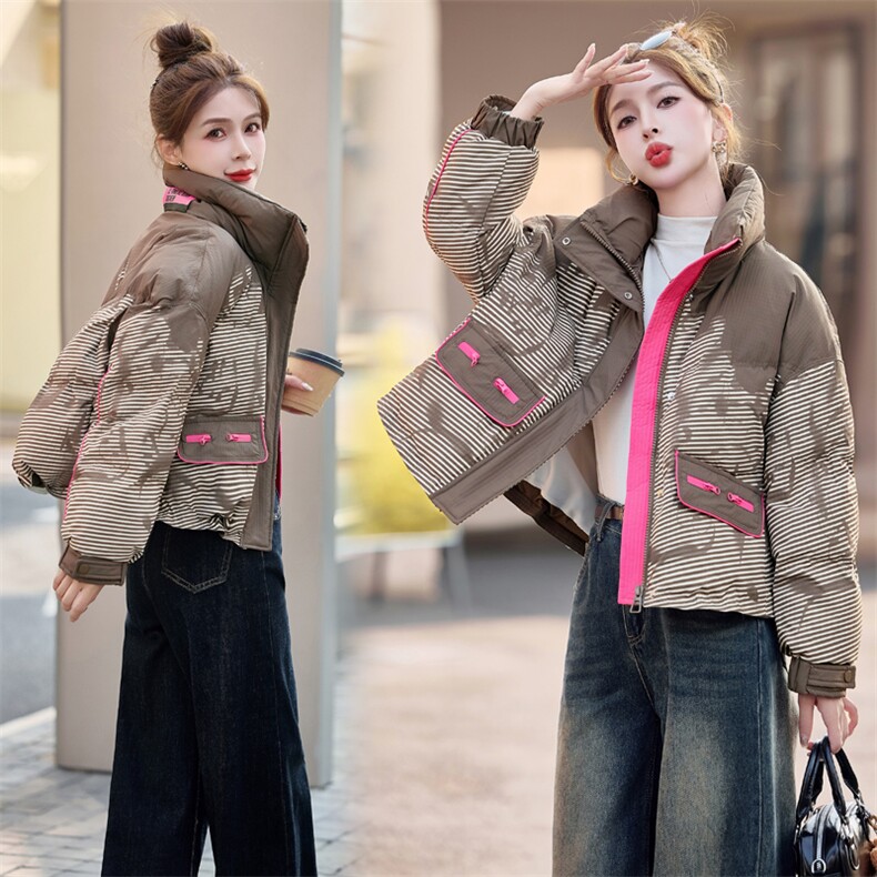 现货.短款宽松白鸭绒2025冬季新款羽绒服，女装羽绒服，布依丽人