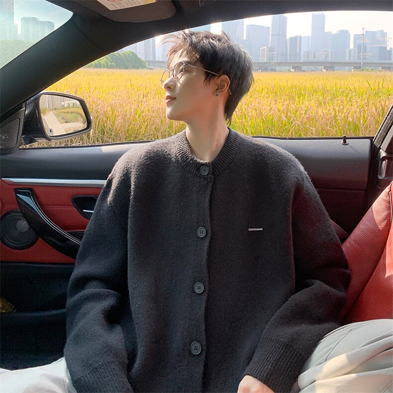 高质量针织开衫男女韩版潮流宽松百搭帅2025秋冬ins毛衣MZ801-P75，男装针织衫/毛衣，星座412-3