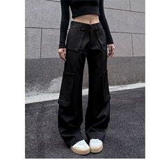 黑色工装裤女春秋冬2025新款高腰显瘦休闲哈伦束脚小个子美式复古，女装休闲裤，星座506A
