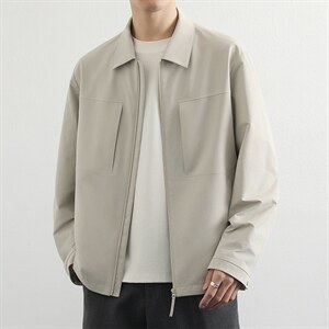 2026年春新款通勤外套行政上衣男士简约翻领休闲夹克，男装夹克，星座914