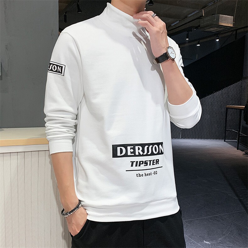 秋冬红休闲半高领纯色长袖套头毛衣男韩ins版潮流M8702-P35,男装针织衫/毛衣,星座217-4