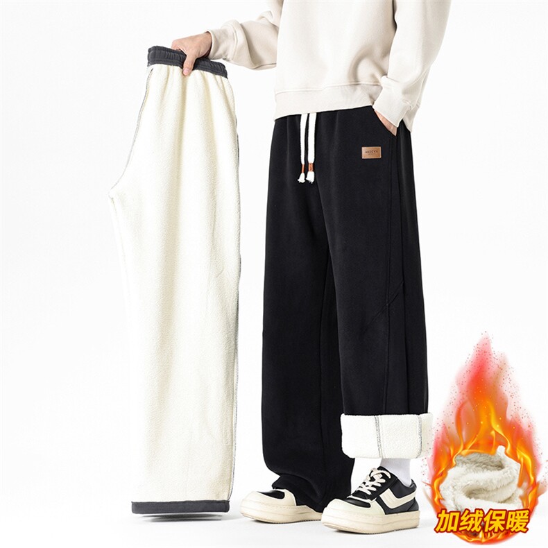 休闲裤男款冬季2025新款美式潮牌直筒长裤子加绒款JR29188-P45，男装卫衣，星座610（原A335）