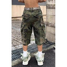 百搭慵懒时尚气质无品牌潮流破坏迷彩美式七分裤男KN6043，男装牛仔裤，星座1116A（原606A-3）