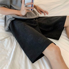 街头字母满印夏季运动短裤男潮嘻哈宽松休闲中性五分裤DK1640-p22，男装休闲裤，星座1008-1