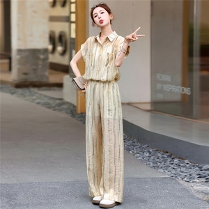 夏季穿搭时尚套装女2025夏装新款洋气减龄显瘦休闲百搭两件套潮图片