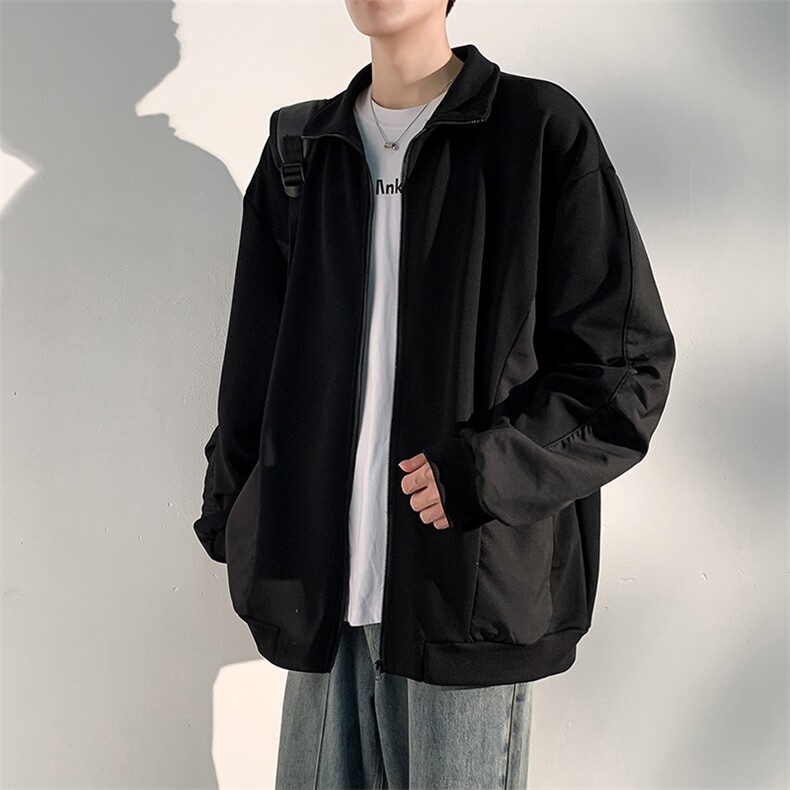秋季现货开衫卫衣男立领宽松男针织男夹克DSA157B-W6490-特P55,男装夹克,电商A157B