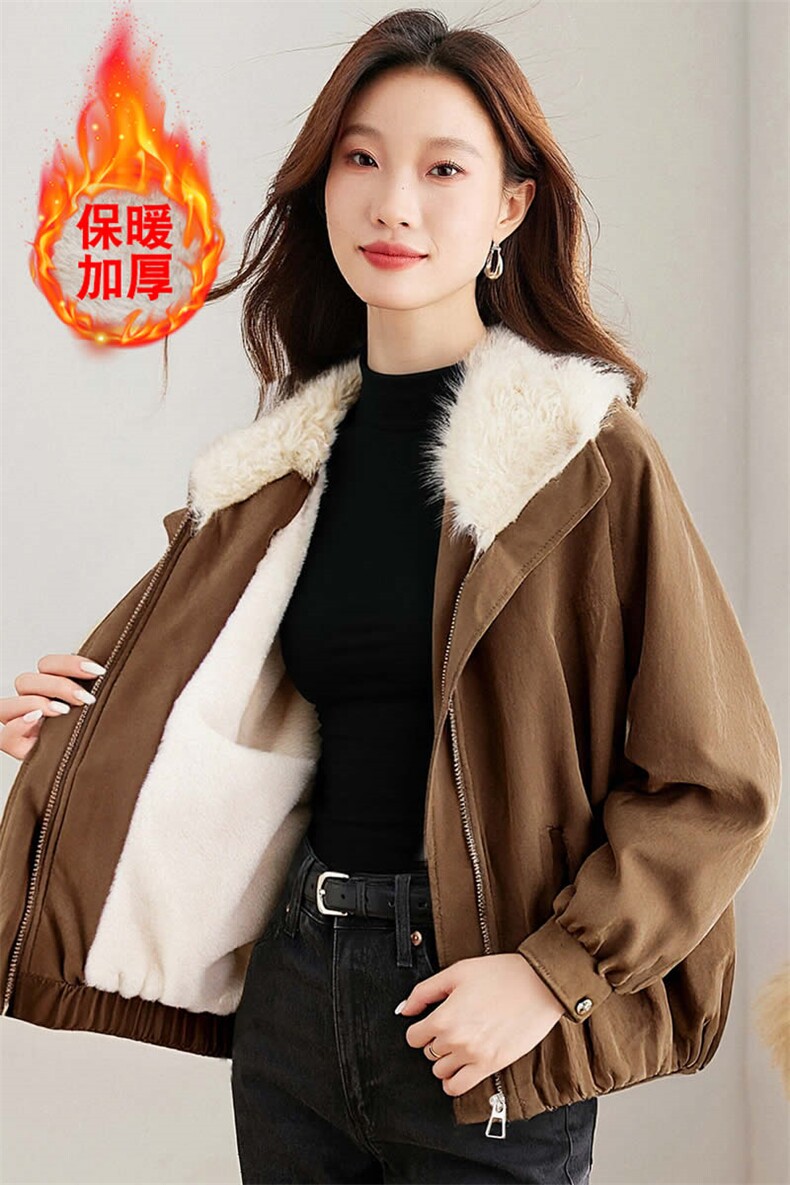 现货！加绒加厚冬季新款棉衣女派克服,女装棉衣/棉服,韩蔻秀