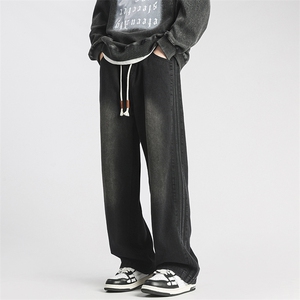 秋冬季美式高街牛仔裤男 潮牌日系宽松休闲裤G908/P55控78图片